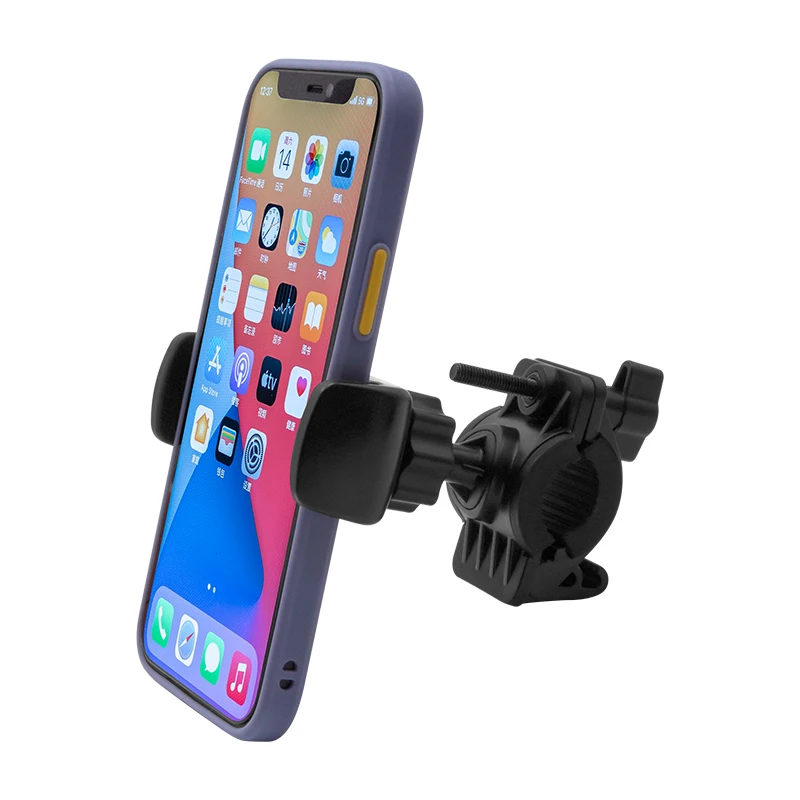 

360 degree rotating abs mobile smart phone holder bike motorcycle, Black, gray