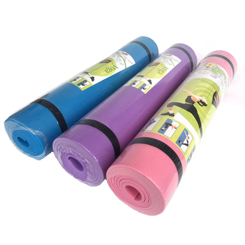 

4mm Non Slip NBR Yoga Mat Thick Large Foam Exercise Gym Fitness Pilates Meditation Purple Yoga Blankets