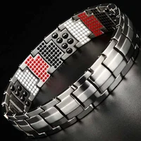 

Titanium Magnetic Therapy Bracelet Men Stainless Steel Energy Germanium Magnet Health Relief the Pain