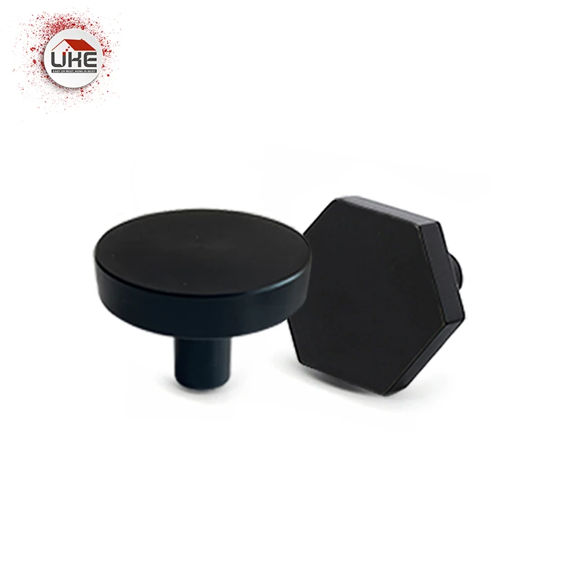 

Black wardrobe knob round drawer handle furniture hardware