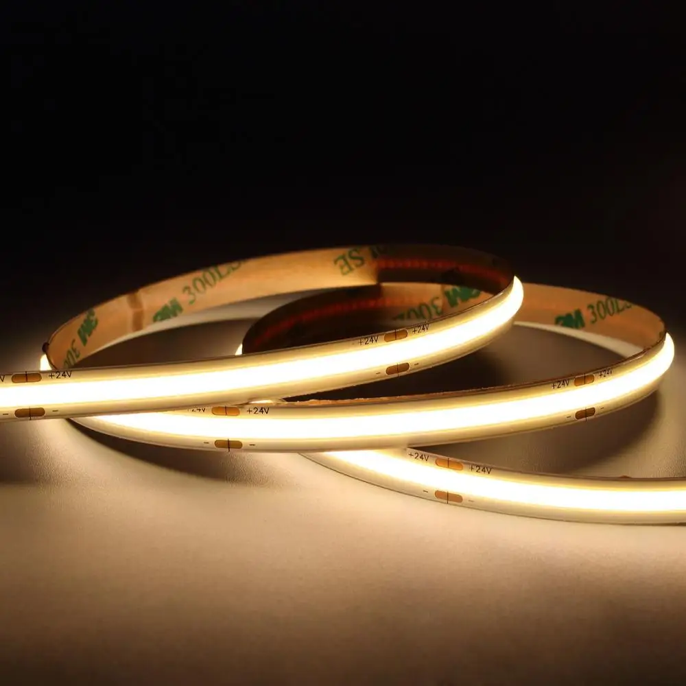 24V DC Dot Free COB LED Strip with High CRI>90 180 degree IP20