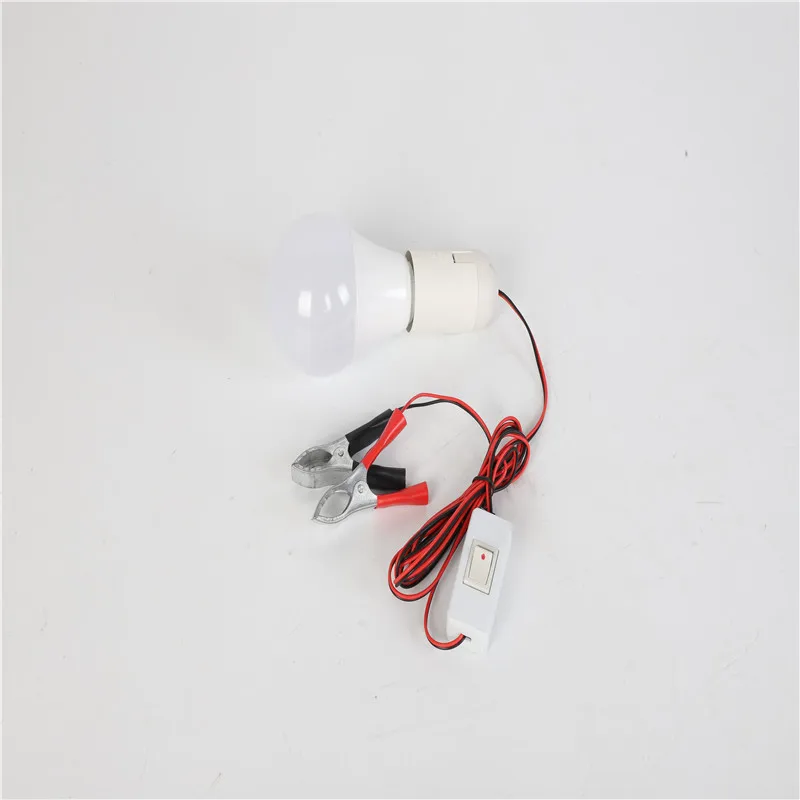 new solar 12v bulb light b22 B27 With 2 m wire and switch button for night market lighting