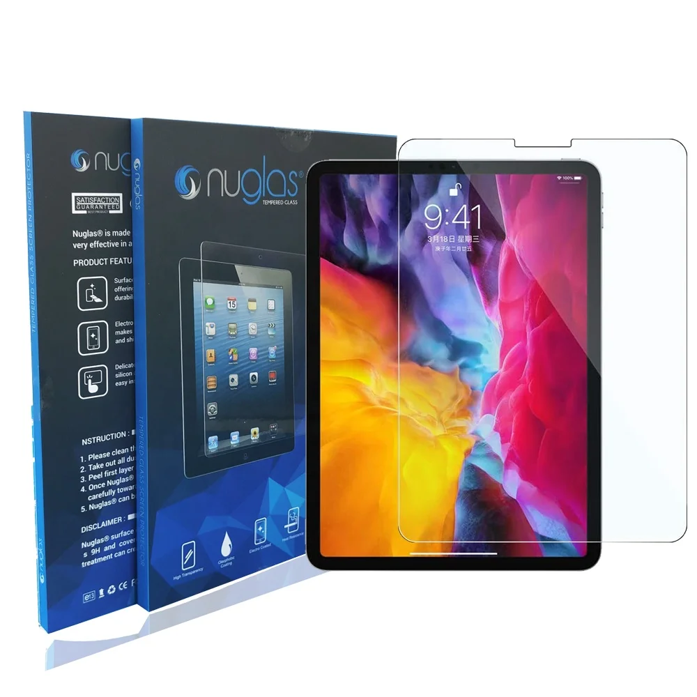 

12.9 Inch 9H Hardness Clear Tablet Tempered Glass Screen Protector Film For iPad Pro 2020