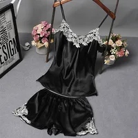 

SFY550 women colors sexy lingerie satin sleepwear set