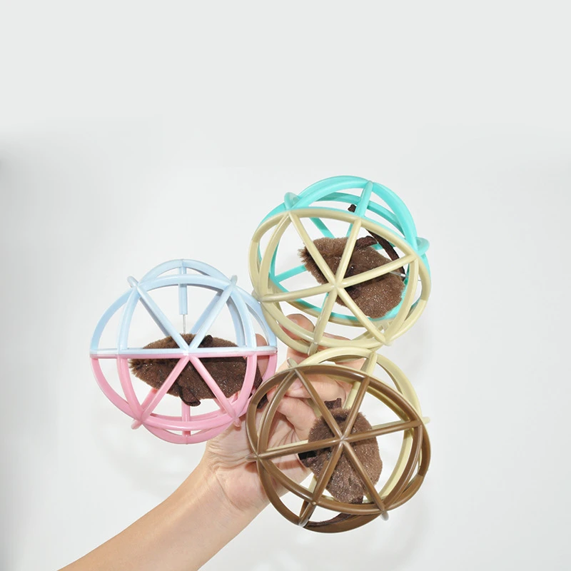 

New Novelty Pet Toy Weave Cage Cat Toy Ball Interactive Cat Toys, As pictures