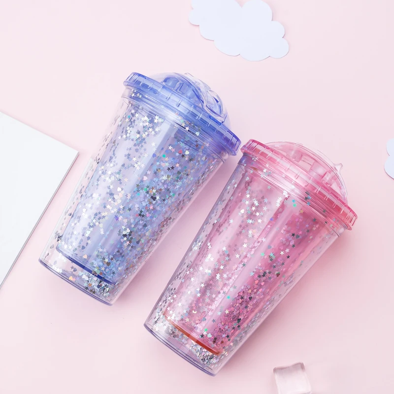 

Factory Direct Sales Colorful Plastic Milk Tea Cup Straw Lid Drink Cup 16oz Water Bottle, Acceptable customization