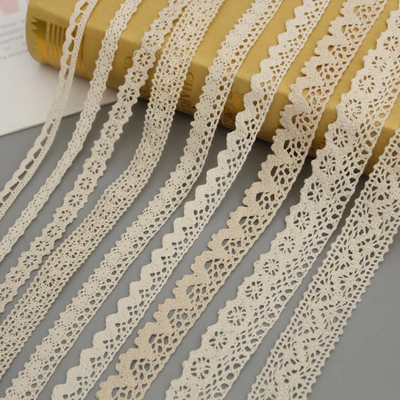 

2021 cheap Raw White 1-2.5 width 100% cotton lace fabric wholesales
