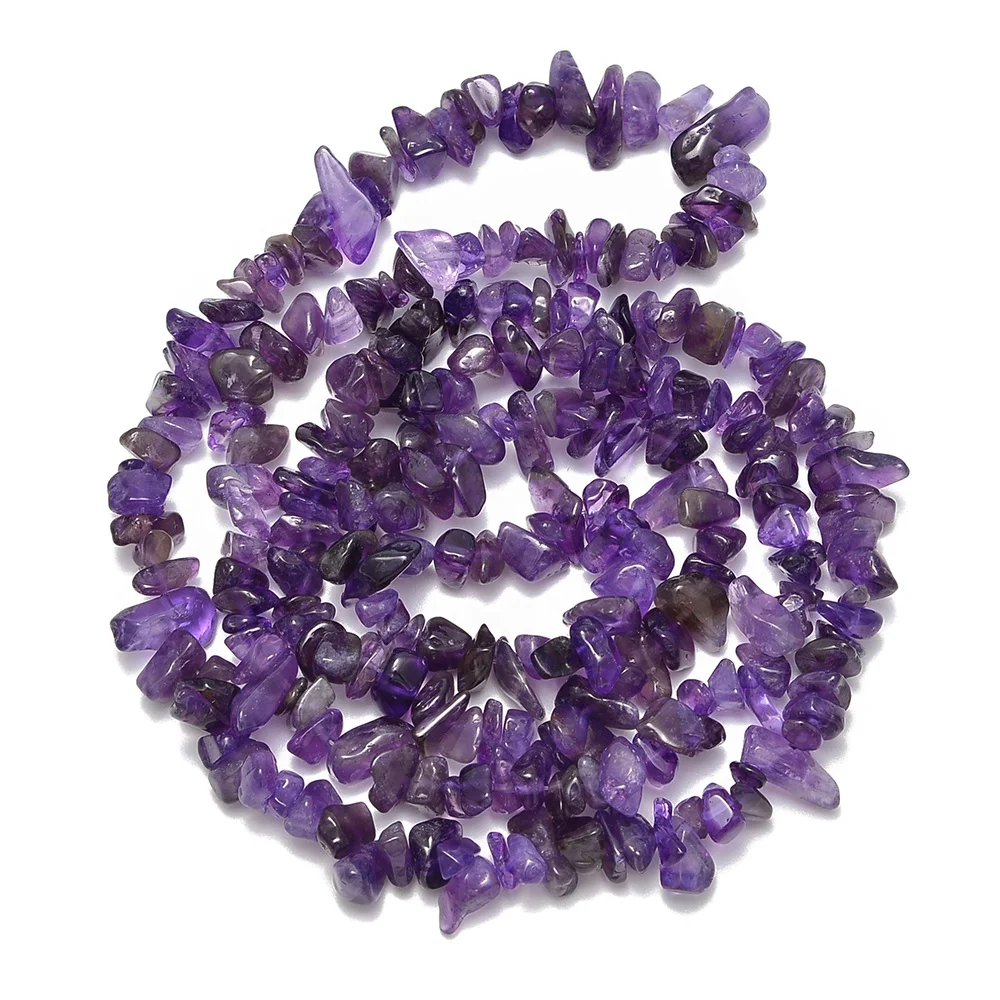 

Nice  34 inch Amethyst Chips Beads Stone Chips Jewelry Making