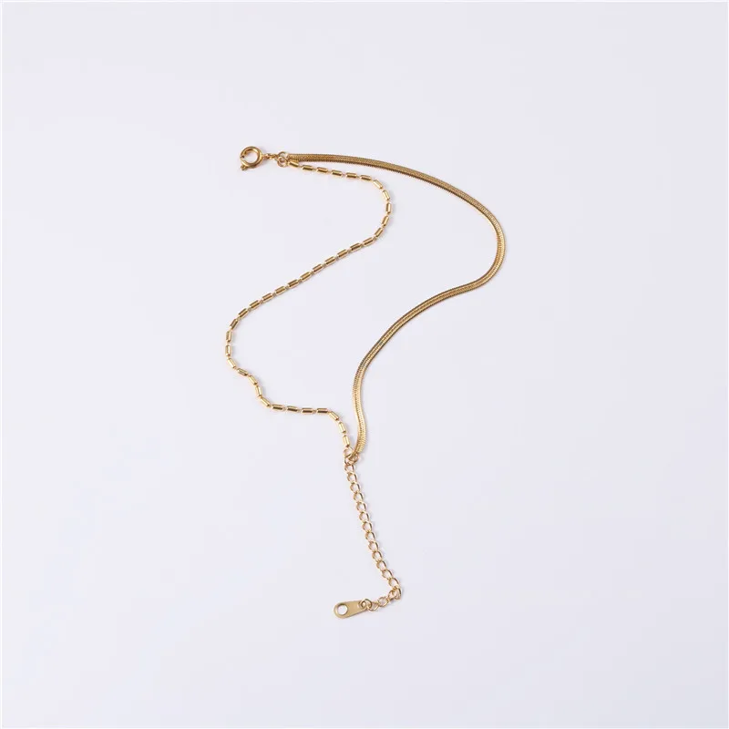 

High End 18K Gold Plated Stainless Steel Double-layer Cylinder Snake Chain Bracelet for Women Wholesale Jewelry