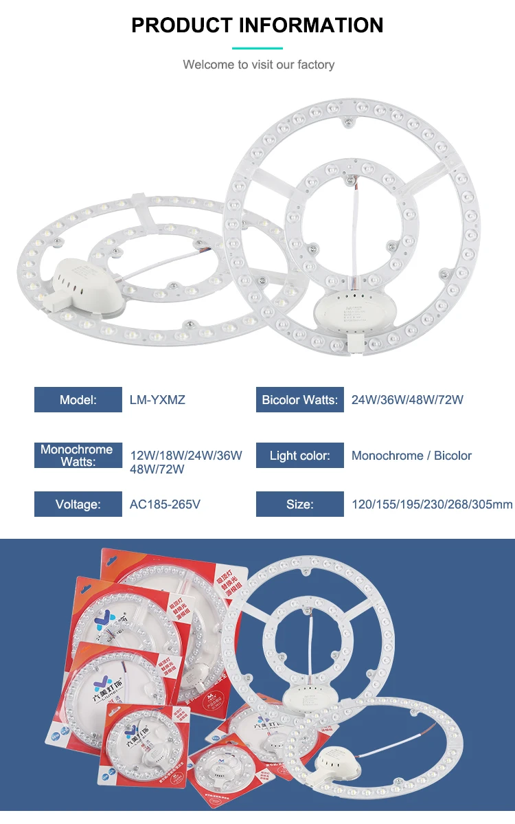 Energy saving smd bicolor 24w 36w 48w 72w  ceiling light round led module