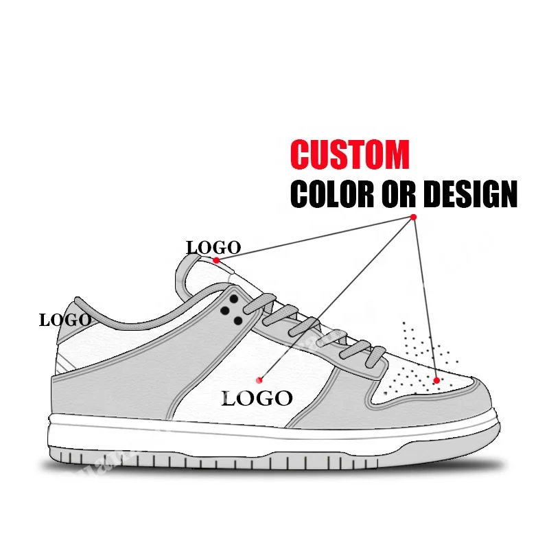 

Original Customize Logo Men Blank Skateboard Manufacturer Inflatable NK Custom SB High Low Cut Sole Leather Dunkes Sneaker Shoes