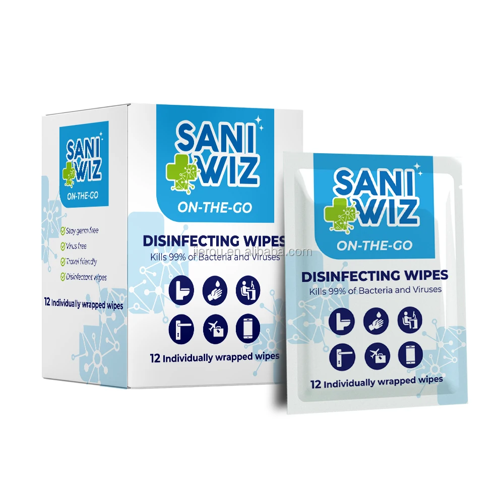 

Single sachet alcohol wipes disinfectant wipe with alcohol individually packed