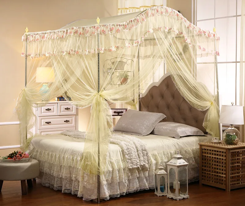 Blanc moustiquaire magnifique classique resort style chambre auvent-s' adapte à tous les lits 