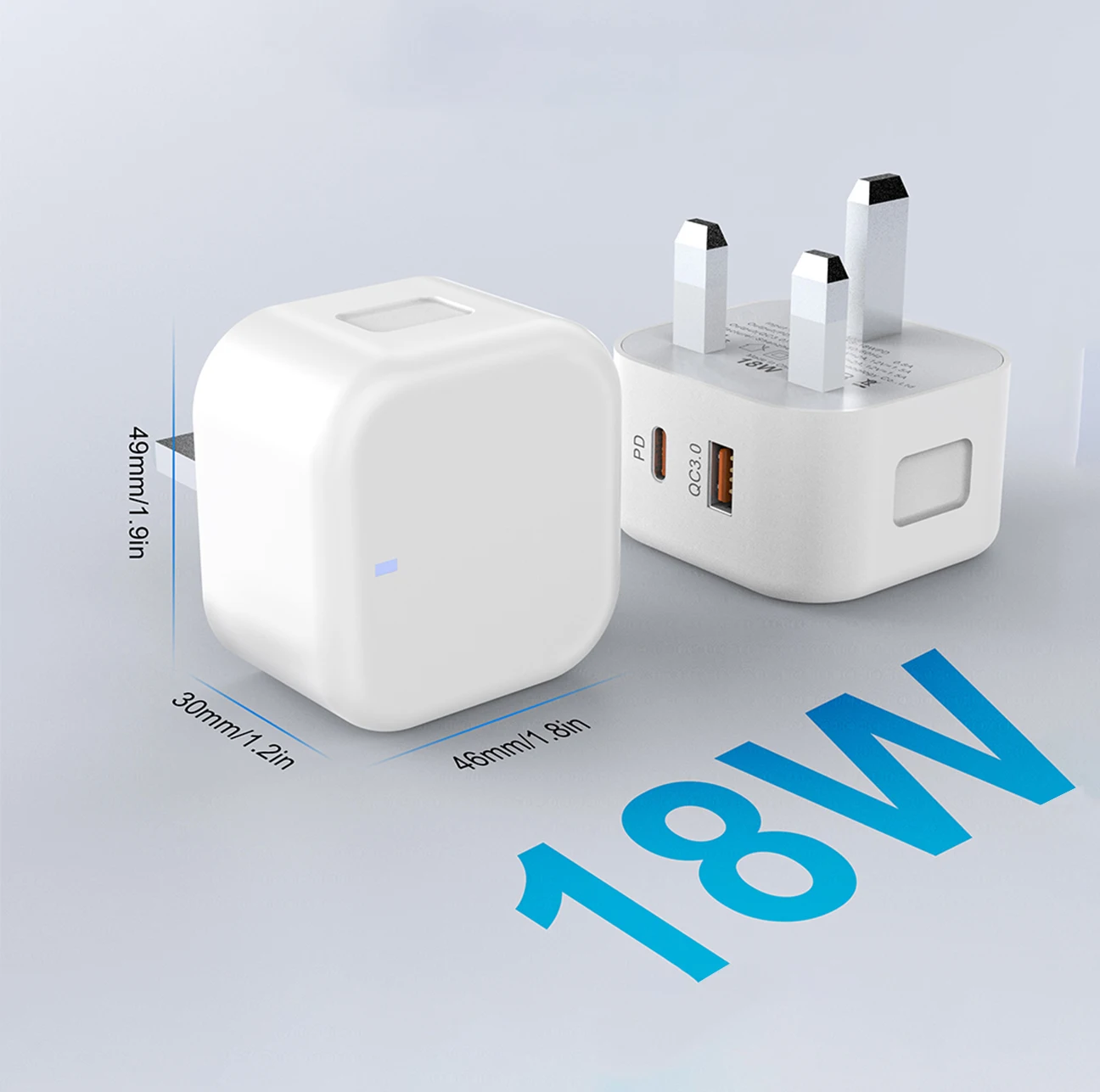 

2021 New Arrivals Electronics EU UK US AU JP India Plug Adapter 20W Type C PD USB C Wall Charger for iPhone