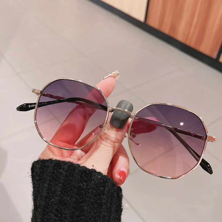 

American personality oval sunglasses metal sun glasses unisex