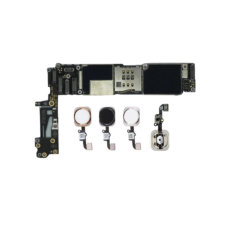 

Original unlocked for iphone 6 4.7inch Motherboard With Touch ID for iphone 6 Logic boards 16gb 64gb 128gb Free icloud plate
