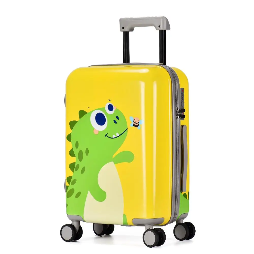 

cartoon dinosaur printing abs pc kids travel trolley luggage