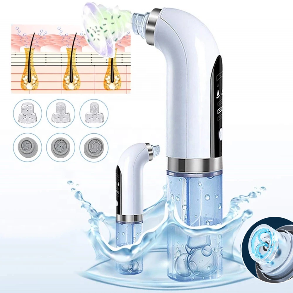 

Multifunction Blackhead Electric Vacuum Suction Acne Extractor Pores Remover 5 Tips Facial Cleaning Tool