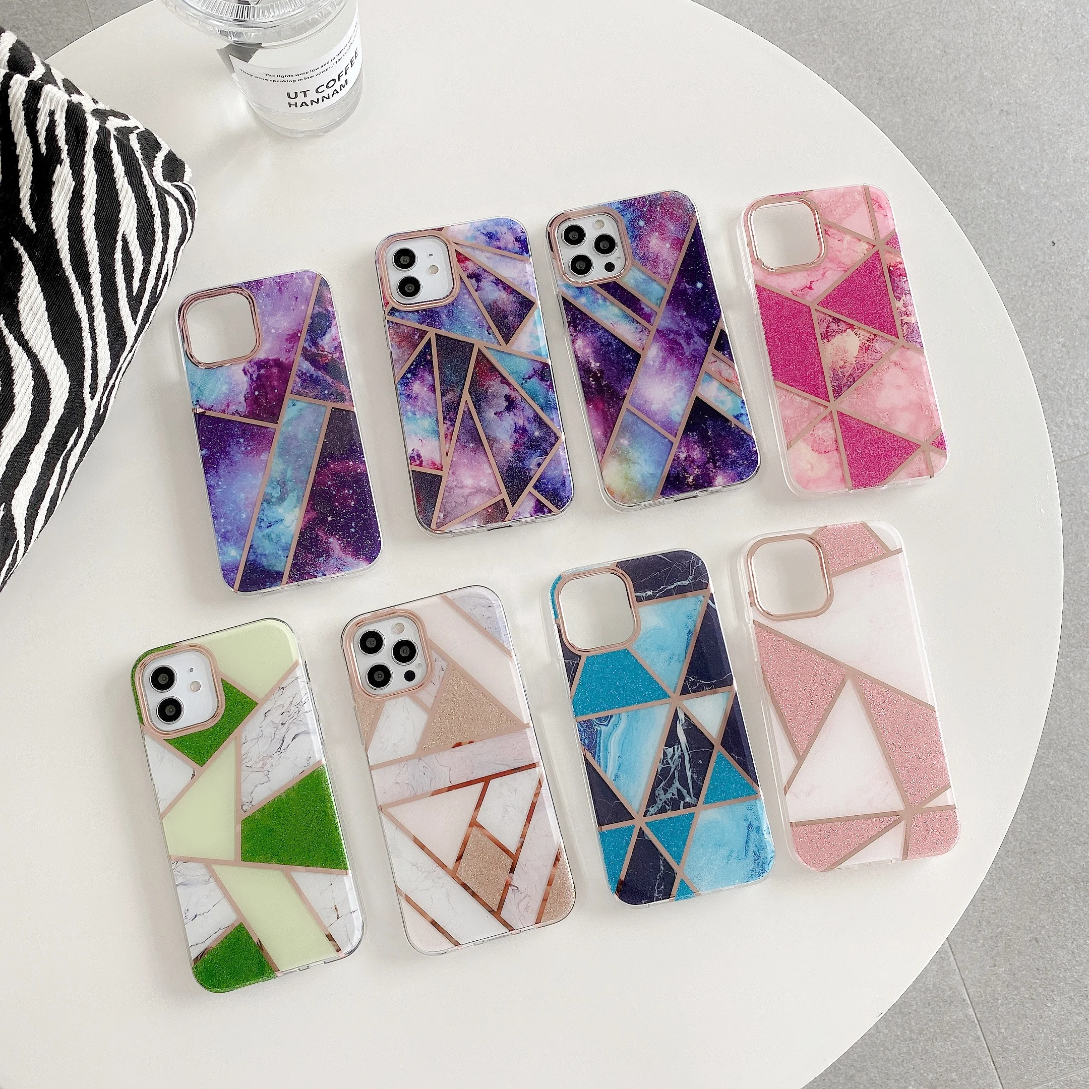 

Phone Case IMD Marble Printed Wholesale 2 in 1 Hybrid IMD Craft Printing Cover Cell Phone Case for iPhone 12 5.4/6.1/6.4