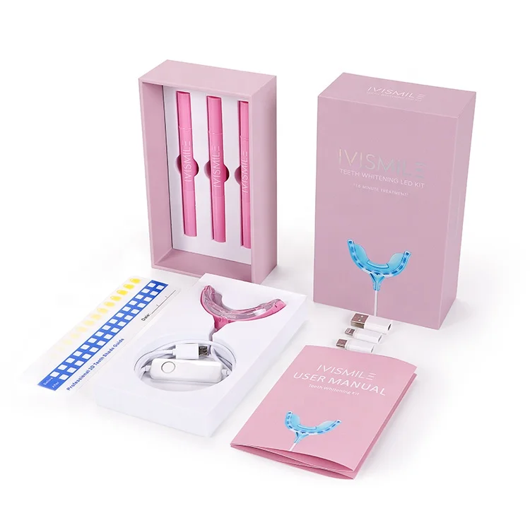 

IVISMILE Hot Products Top 20 Tooth Whitening Pen With Printing Logo Professional Pink Tooth Whitening Led Kit