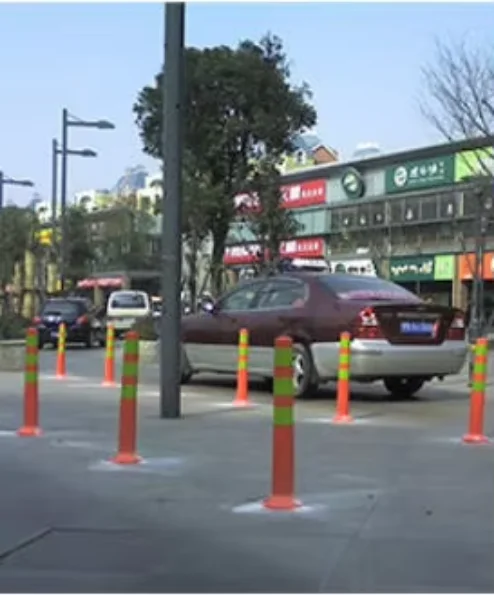 Traffic Safety Spring Warning Bollard 750mm High Reflective Flexible Parking Guide Post