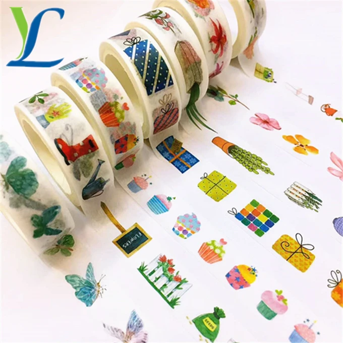 

Cute Animal Washi Color cartoon Custom Colour Printing Gift Wrapping Printed Packaging Tape