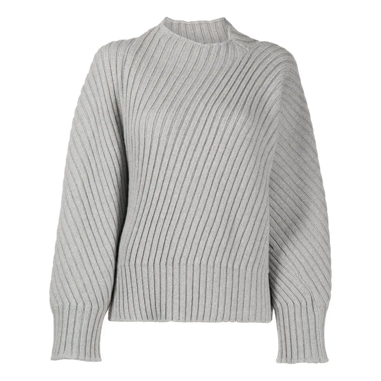 

High fashion twisted sweater women new knit sweater loose lazy wool crew neck sweater