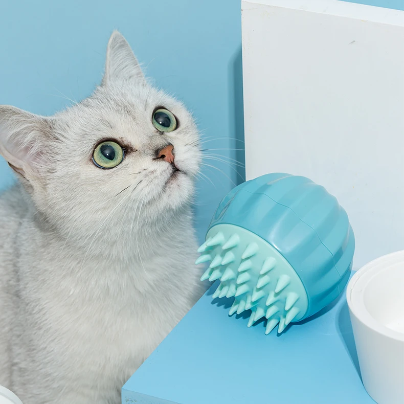 

Pet Ultra-Soft Silicone Washable Cat Grooming Shedding Massage Bath Brush
