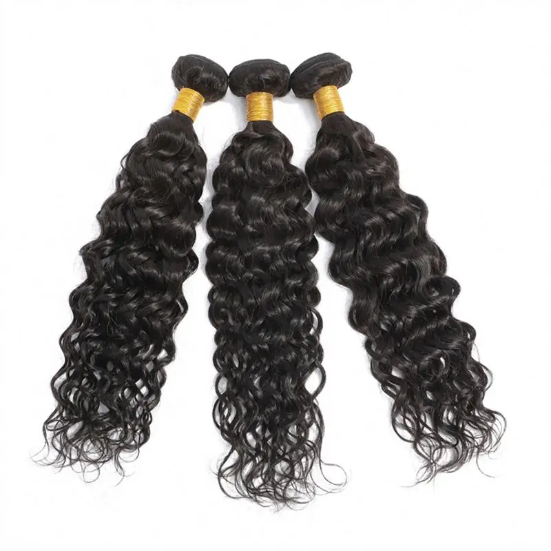 

Wholesale Promotion Price Nature Black Water Wave 100% Human Hair Bundles