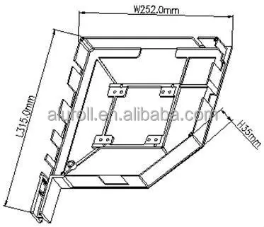 
45 degree Aluminum alloy Side Frame for Roller Shutter 