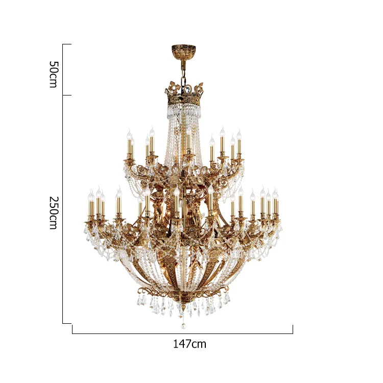 luxury crystal indoor lighting chandelier