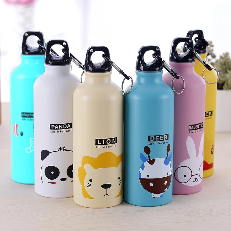 

500ml Kids Water Bottle Water Bottle Modern Design Lovely Animals Portable Sports Cycling Camping Bicycle School Hiking Outdoor