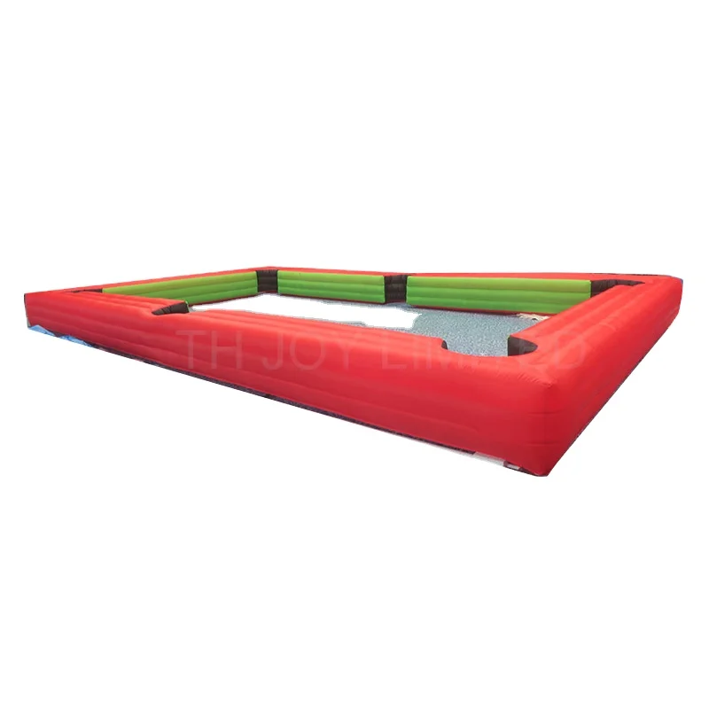 

Free Shipping! 8x5x0.5mh Outdoor Snooker Pool Inflatable Soccer Football Table Billiard Ball Court Snooker Football Pitch, As picture