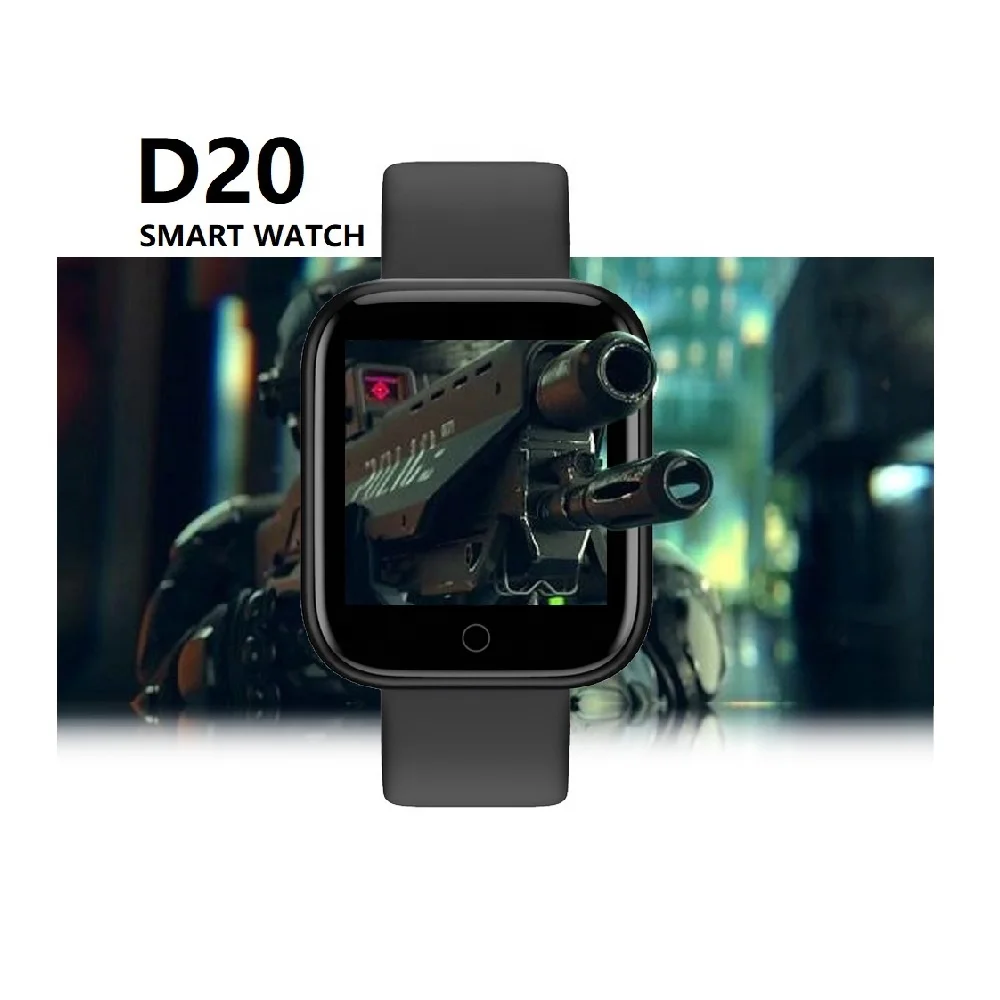 

2020 D20 Smart Watch phone Men Sport Wristband Blood Pressure Count Monitoring Heart Rate Fitness smart_watch, Silver watch/white strap, black watch/black strap
