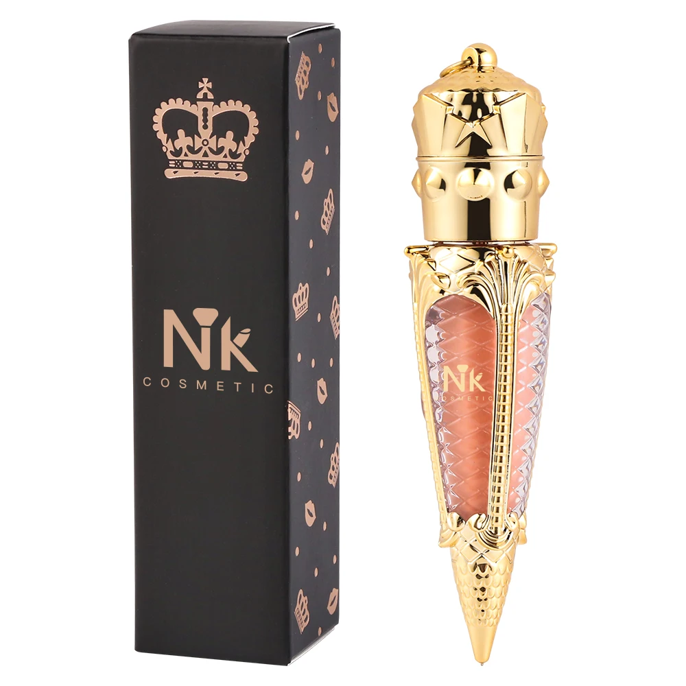 

Dropshipping Popular Customized Lip Plumoer Liquid Vegan Lipstick Private Label Long Lasting Gold Crown Lip Gloss