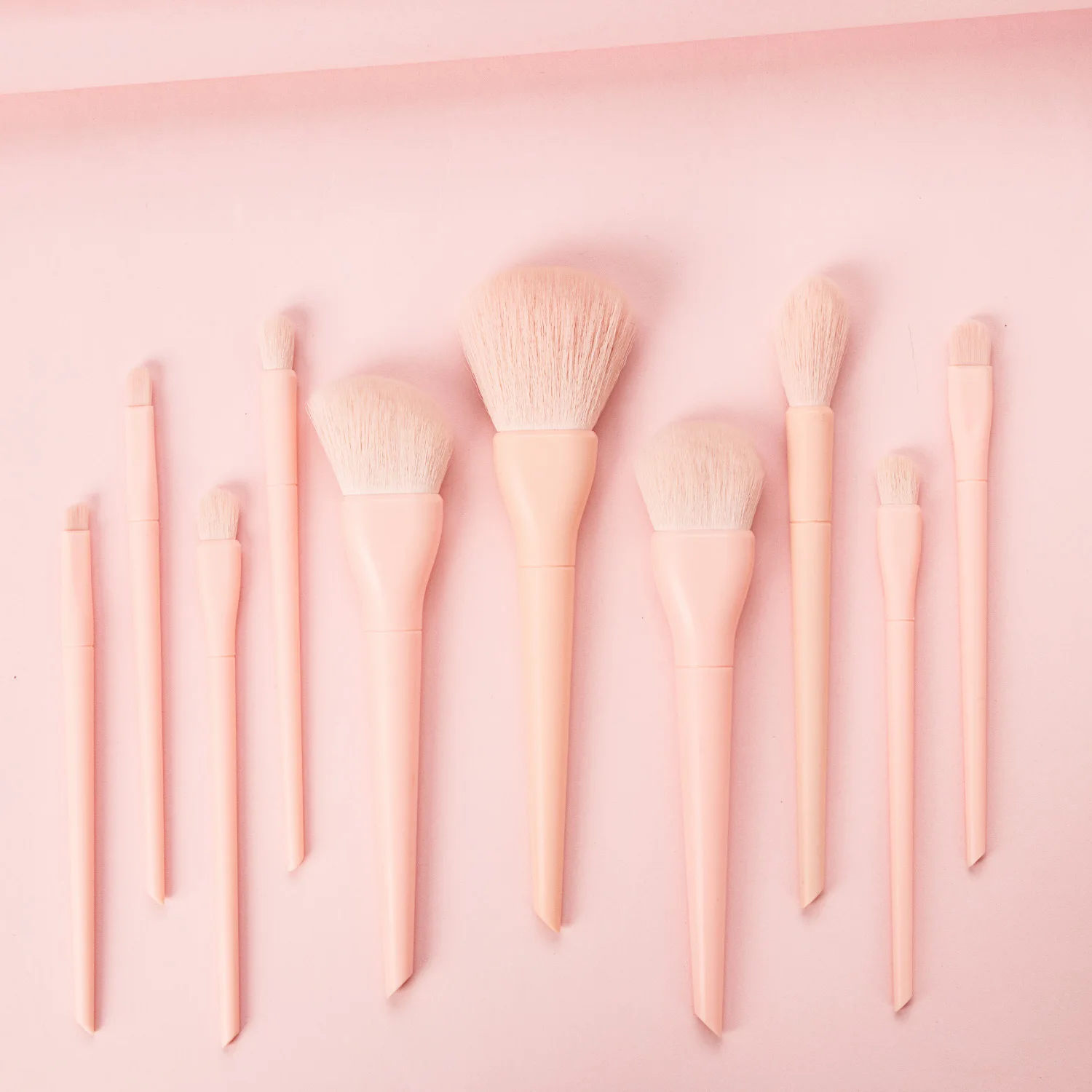 

10pcs pink Candy vegan makeup brushes professional