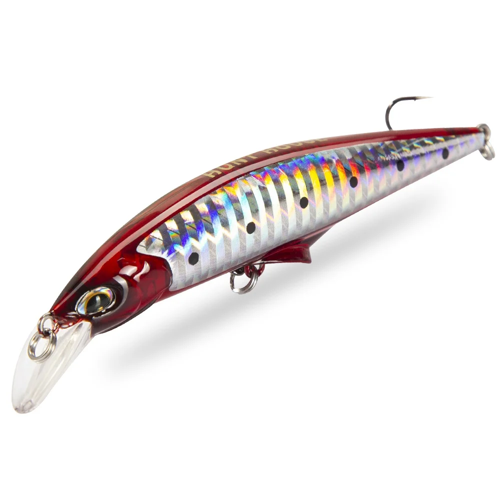 

Hunthouse Artificial Wobbler Saltwater Fishing Lure Sinking Hard Bait 95mm/28g 120mm/41g Heavy Minnow Lures For Sea Bass Tuna