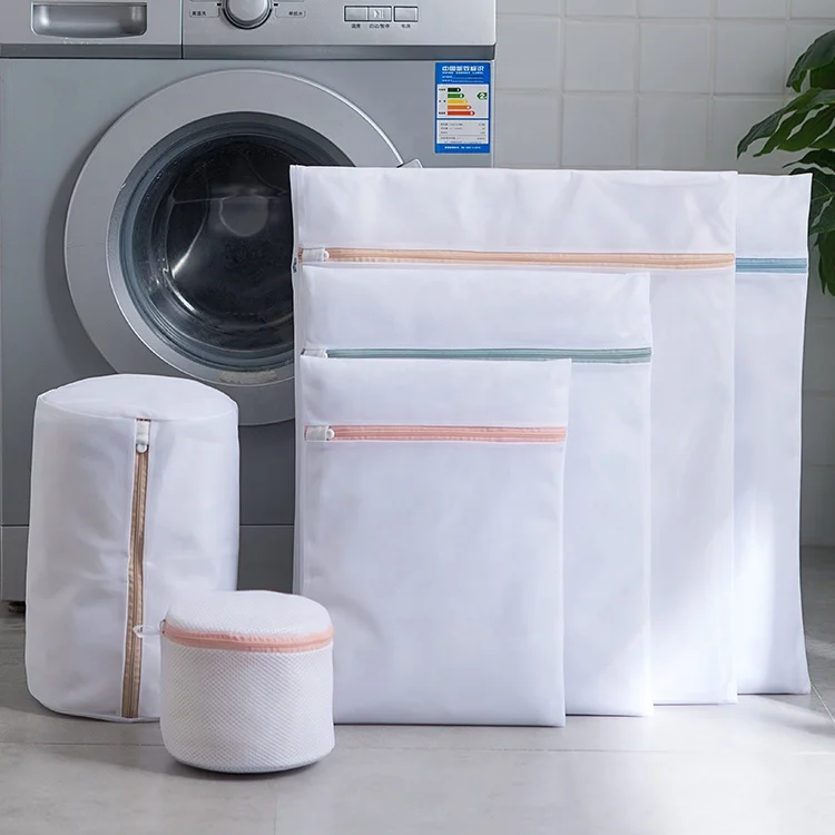 
The North Europe style zipper mesh laundry bag delicate laundry bag thin mesh wash delicate bags washing set 