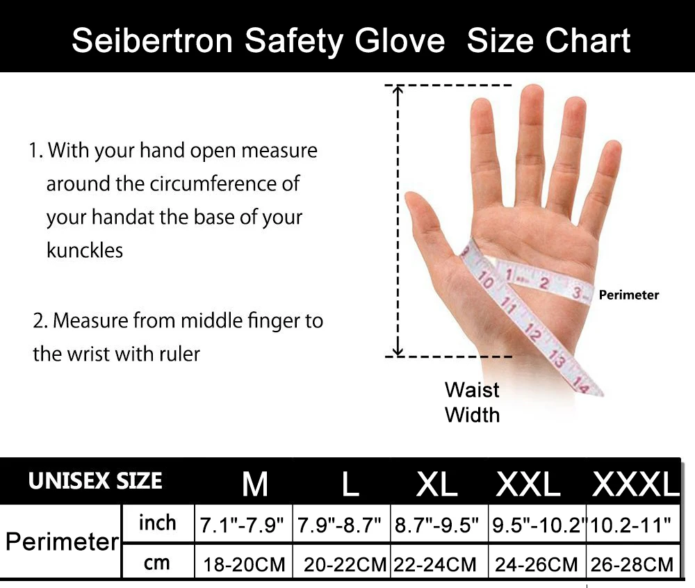 
Seibertron 04 HPPE Oilfield High Impact Cut Resistant TPR Knuckle Protection Nitrile Sandy Coated Hand Working Mechanical Gloves 