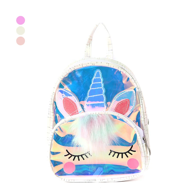 

Personality Fashion Polyester Cartoon Unicorn School Bag Backpack For Girl Kids, Customizable