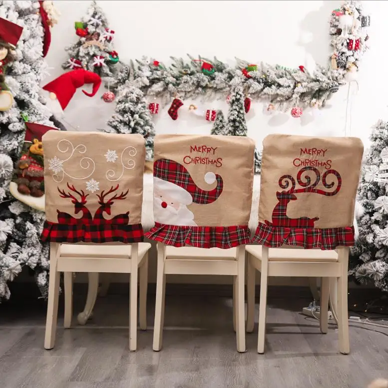 

Christmas necessities Christmas decorative chair cover stool cover doll chair cover European and American decorative furnishings
