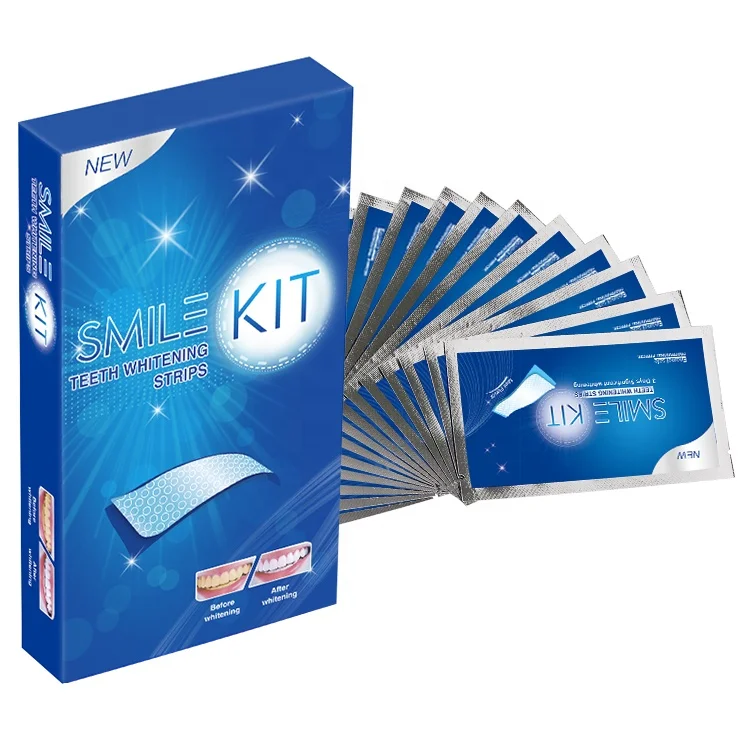 

OEM ODM Professional Manufacturer Mint Flavor 14 Pouches Clear Teeth Whitening Strips with Natural Ingredients