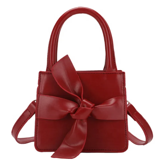 

Female Fashion Beautiful Bow Crossbody Leather Bags Small Shoulder Bag Clutch Purse