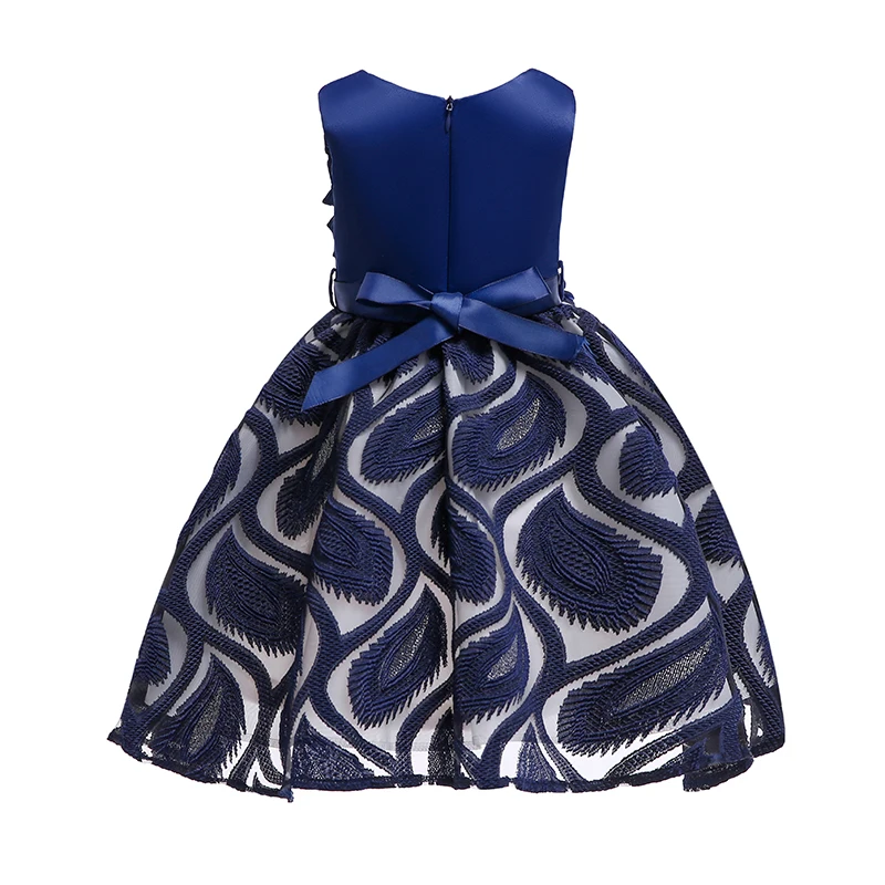 

Girls Custom-made Summer Evening Party Flower Latest Western Pattern Design Party Wear Kid Children Girl Dress, ,pink,red,blue,champange