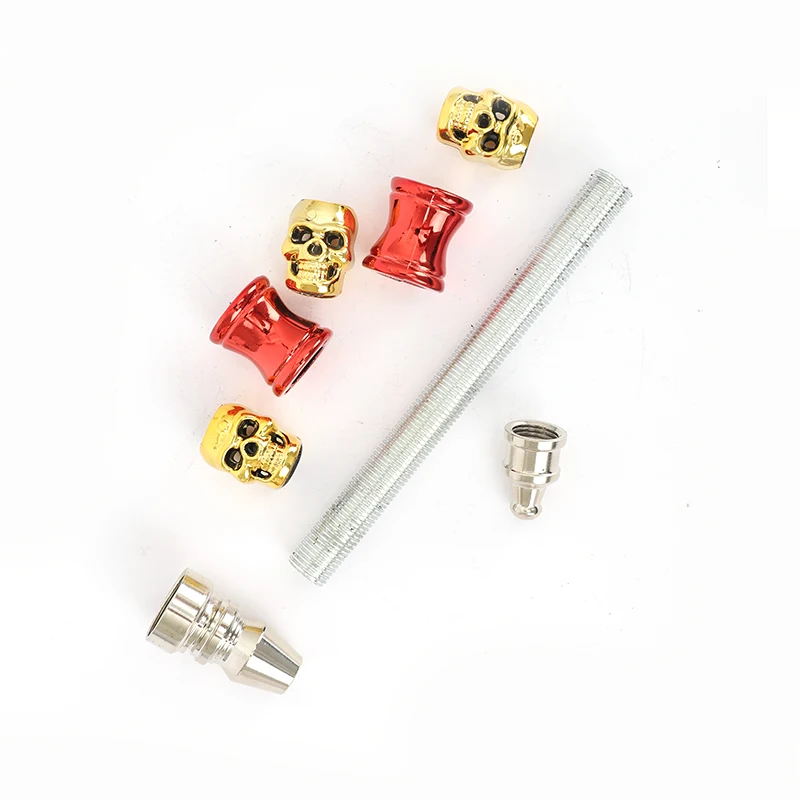 

JL-0682 Stock Clearance Metal Portable Smoke Pipe Lipstick Meth Pipes Smoking Accessories, Silver gold red yellow