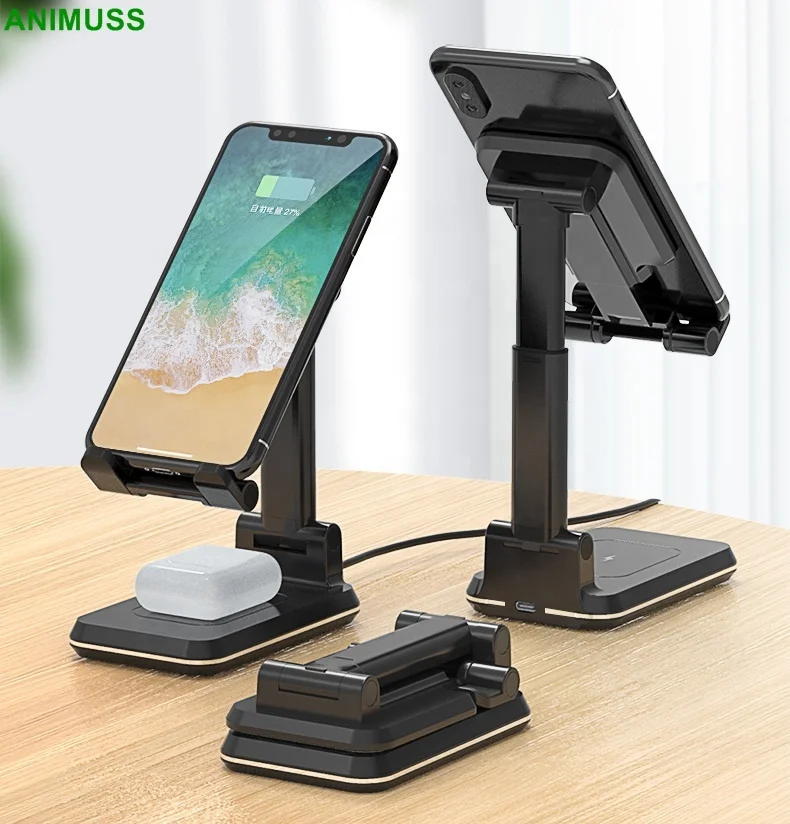 

2 IN 1 10W Fast Wireless Charging Charger Stand Combo for iPhone Apple 12