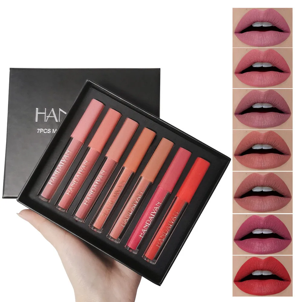 

New product 7 colors lipstick set HANDAIYAN nude lipstick matte makeup lip stick for Ladies, 7colors