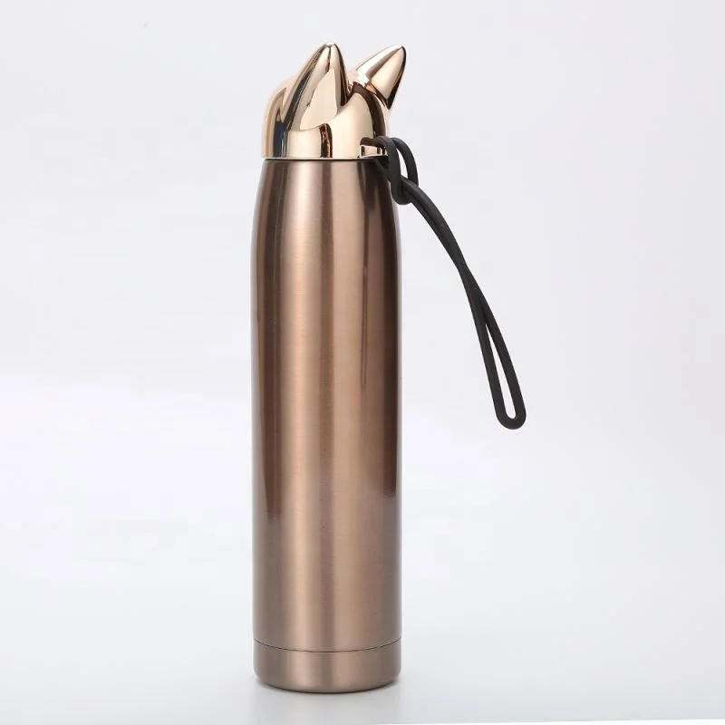 

Mikenda stainless steel insulated water bottle customize logo stainless steel vacuum flask, Champagne, diamond blue