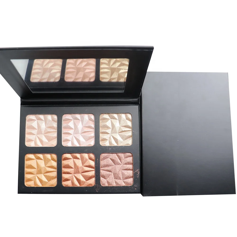 

Factory warehouse good quality nyx contour makeup highlighter palette low moq private label, 6 colors