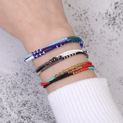 

2020 Amazon Hot Sale Best Friend Bracelets Wish Friendship Bracelets Rainbow Colorful Beaded Bracelets For Girls